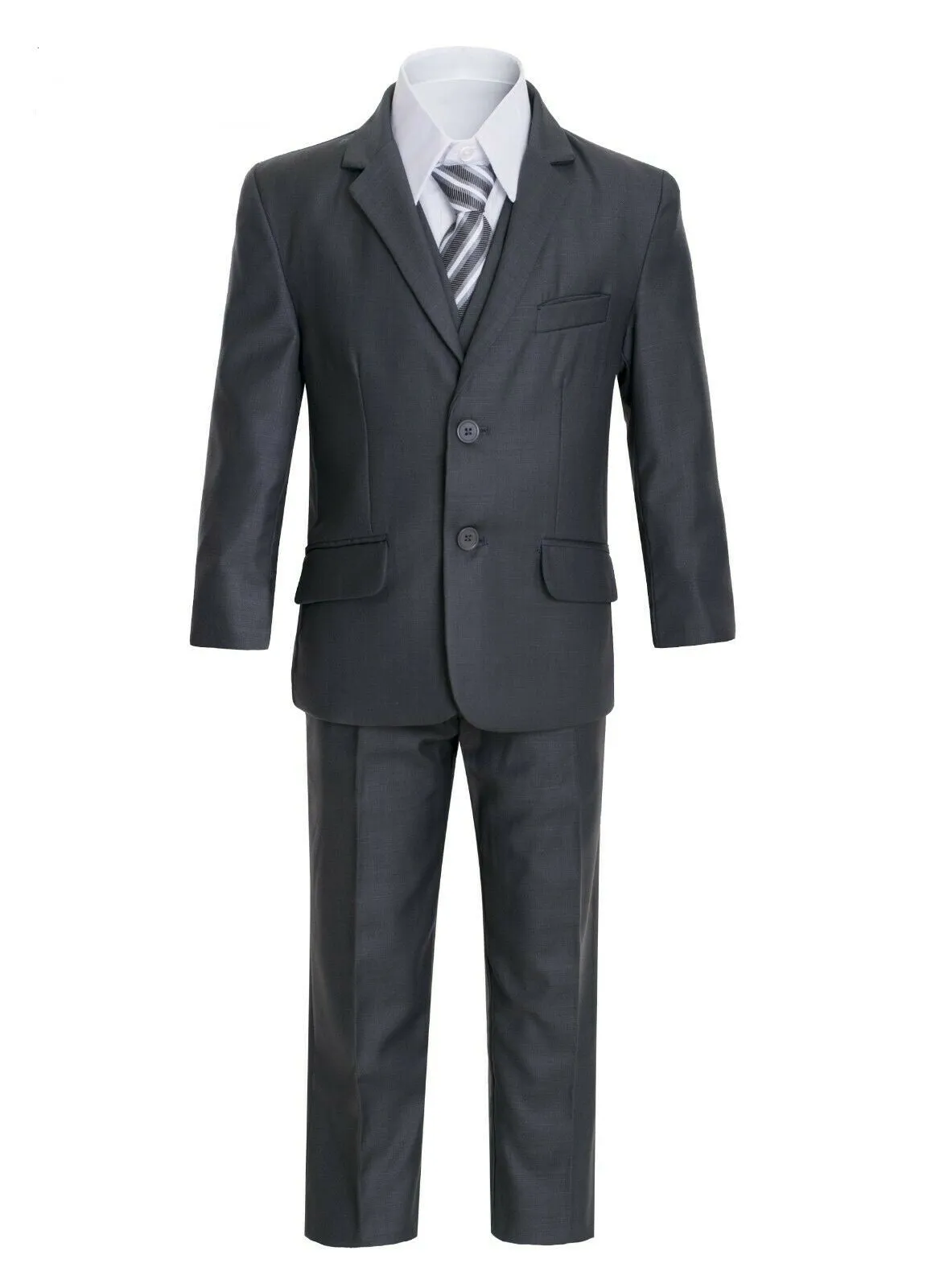 L - Boys Charcoal Grey Slim Suit (Executive)