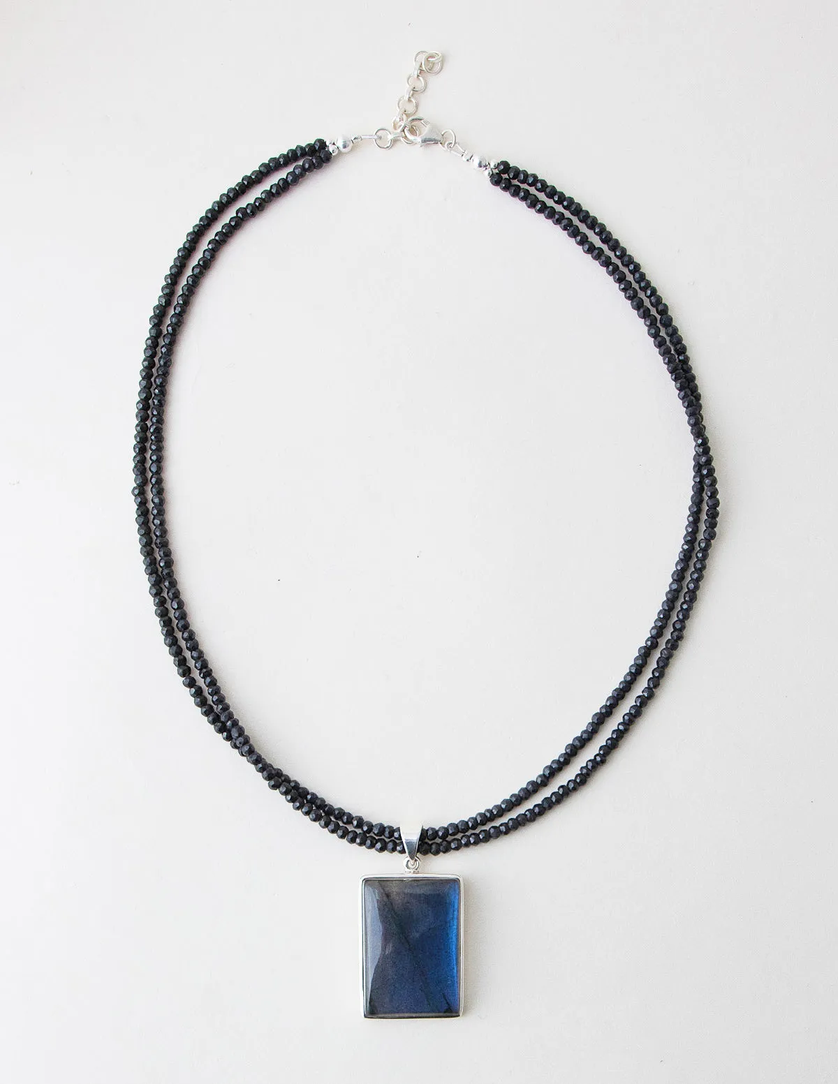 Labradorite and Black Onyx Necklace - One-of-a Kind