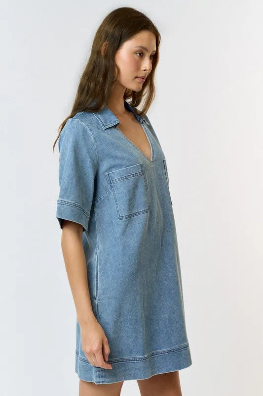 Light Wash Denim Dress