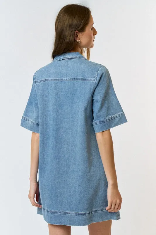 Light Wash Denim Dress