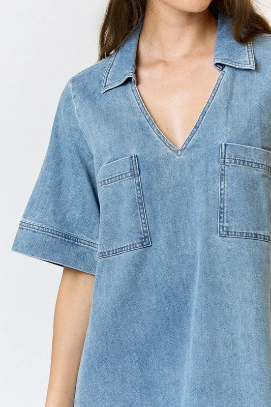 Light Wash Denim Dress