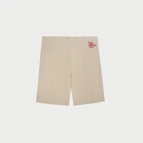 Logo Ribbed Biker Shorts (Sand)