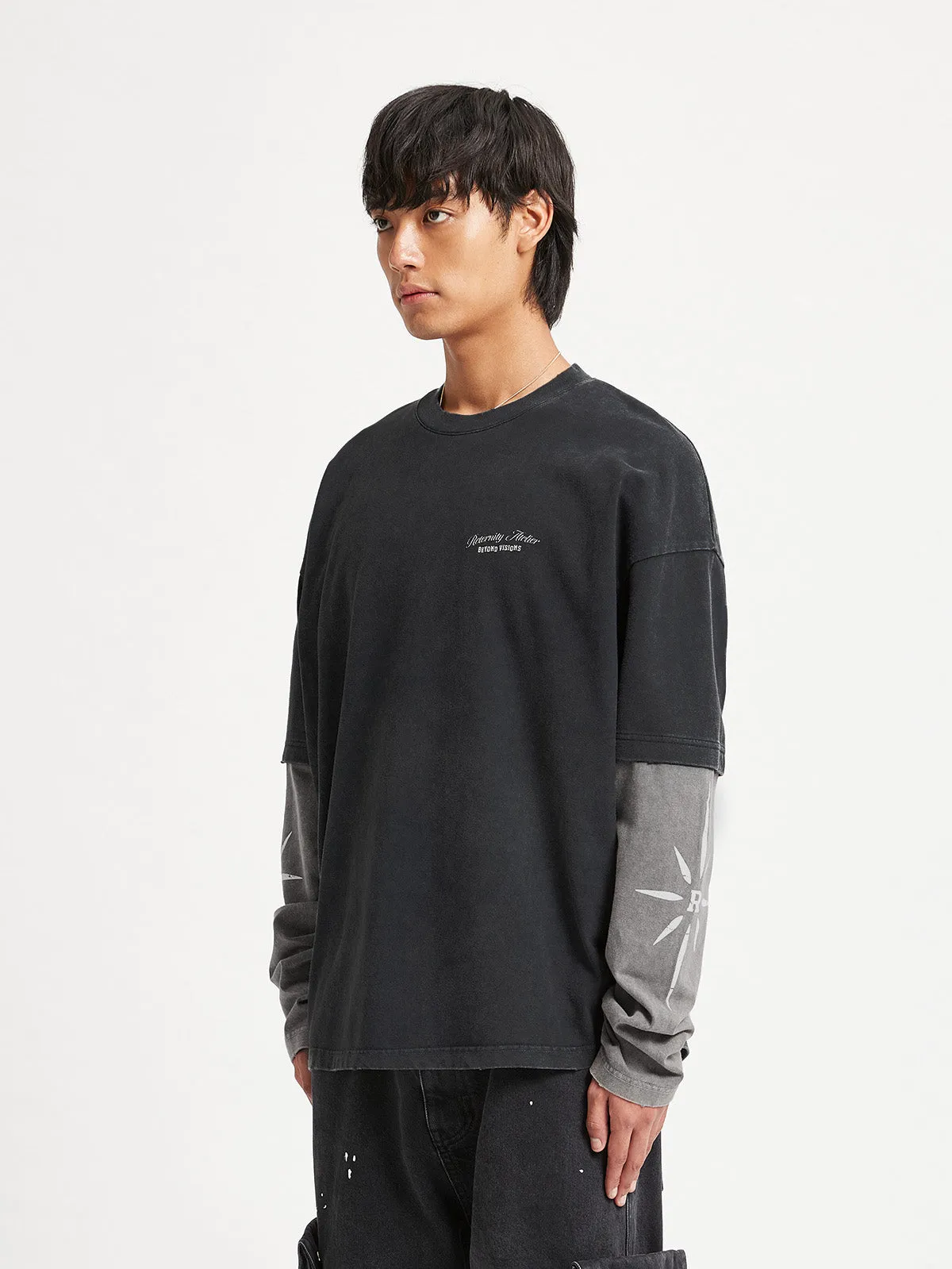 LONGSLEEVE BEYOND VISION - BLACK/GREY