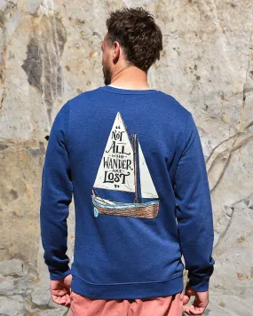 Lost Ships - Mens Crew Sweat - Dark Blue