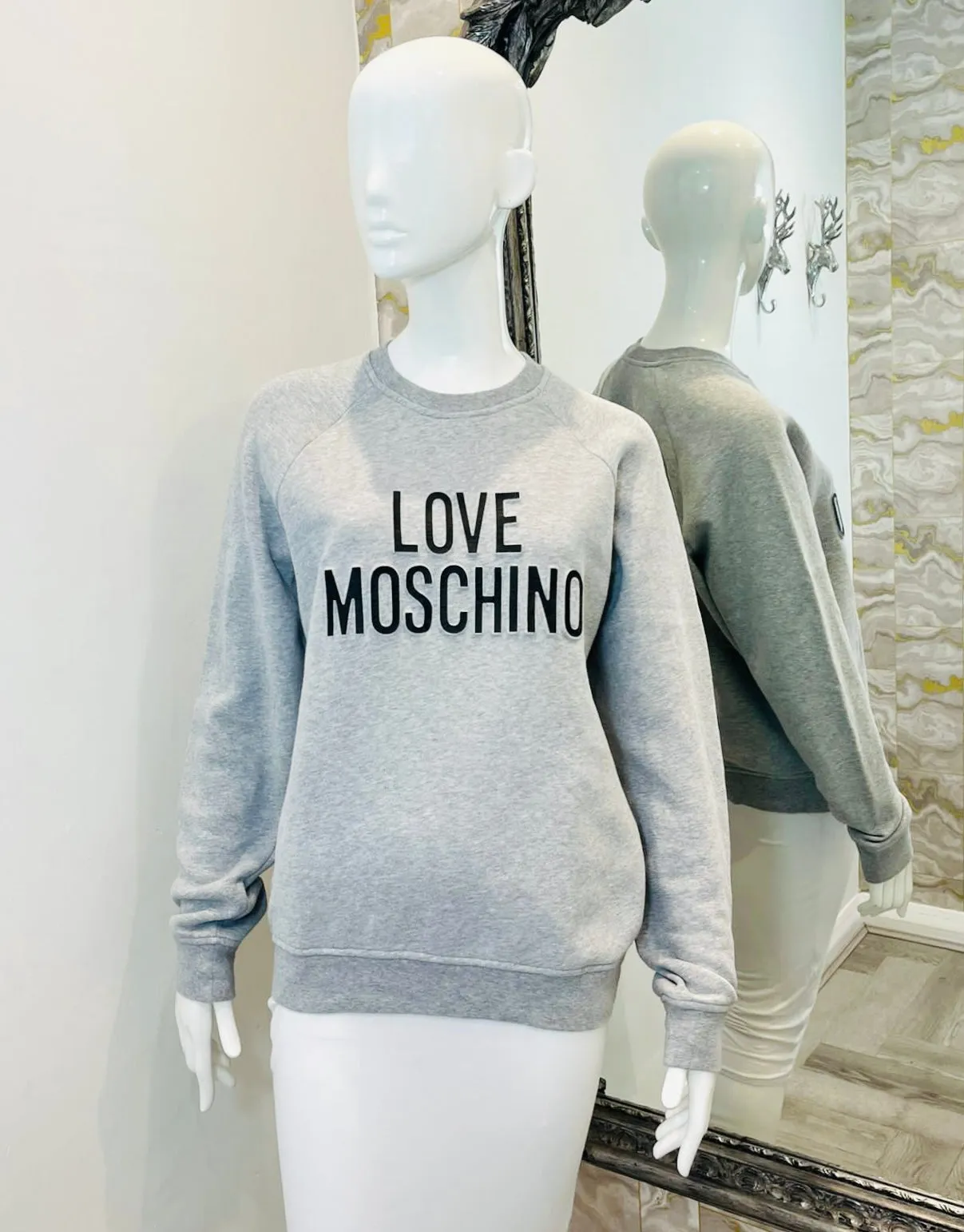 Love Moschino 'Logo' Cotton Sweatshirt. Size S