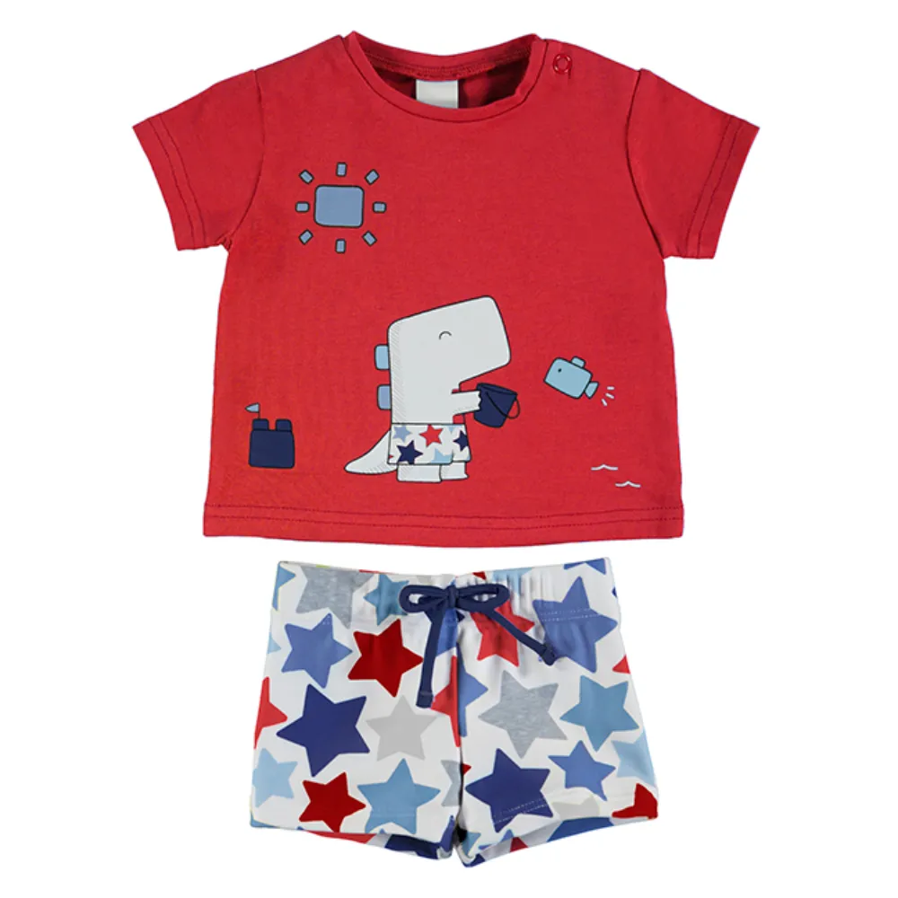 Mayoral Boys Swim Trunks & T-shirt