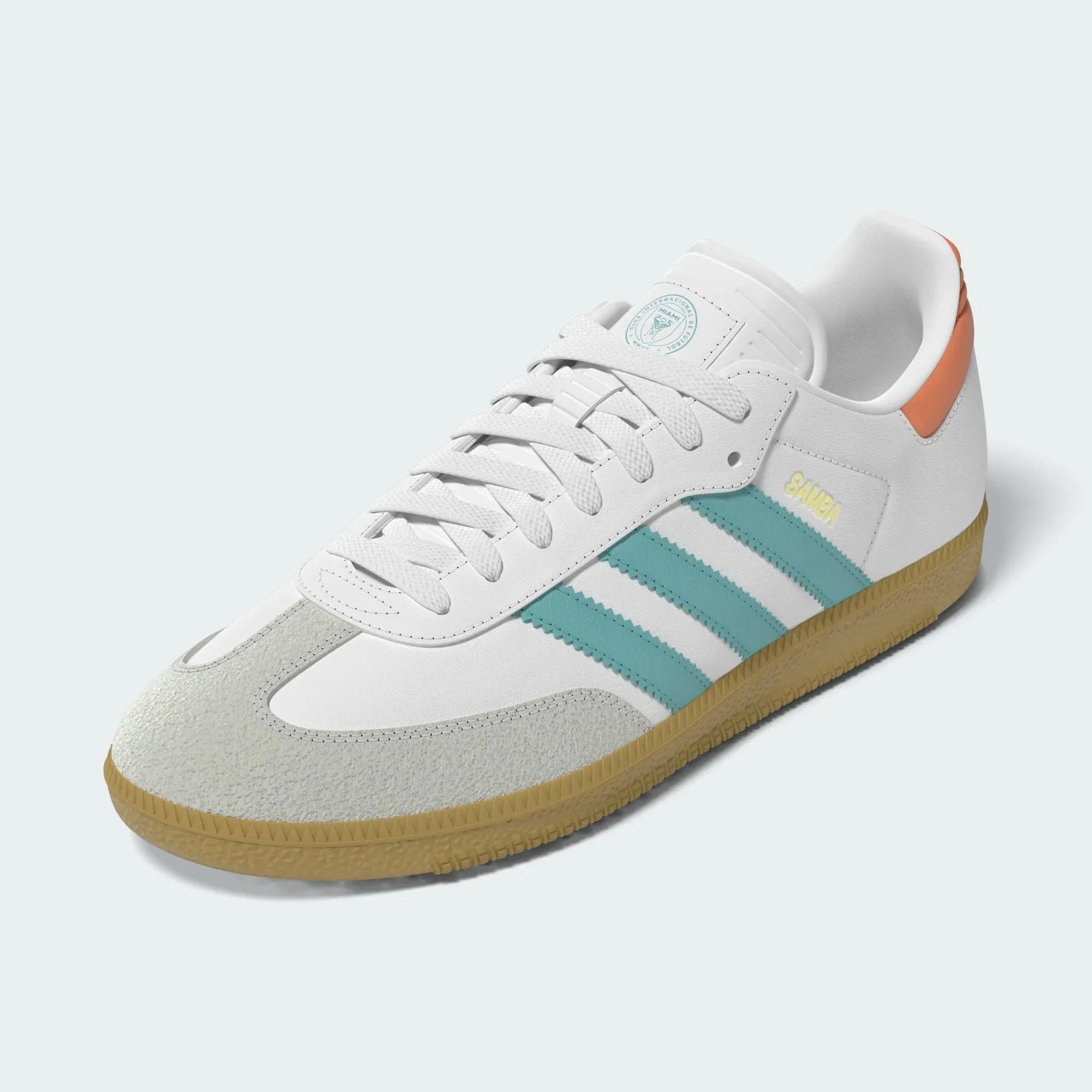 mens adidas samba inter miami (white/gum)