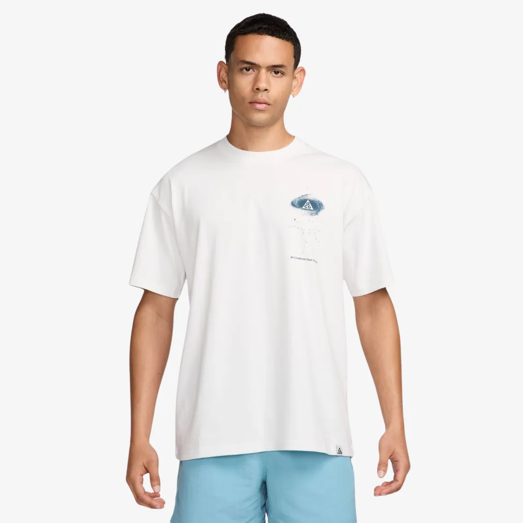 mens nike acg dri-fit s/s tee (white)