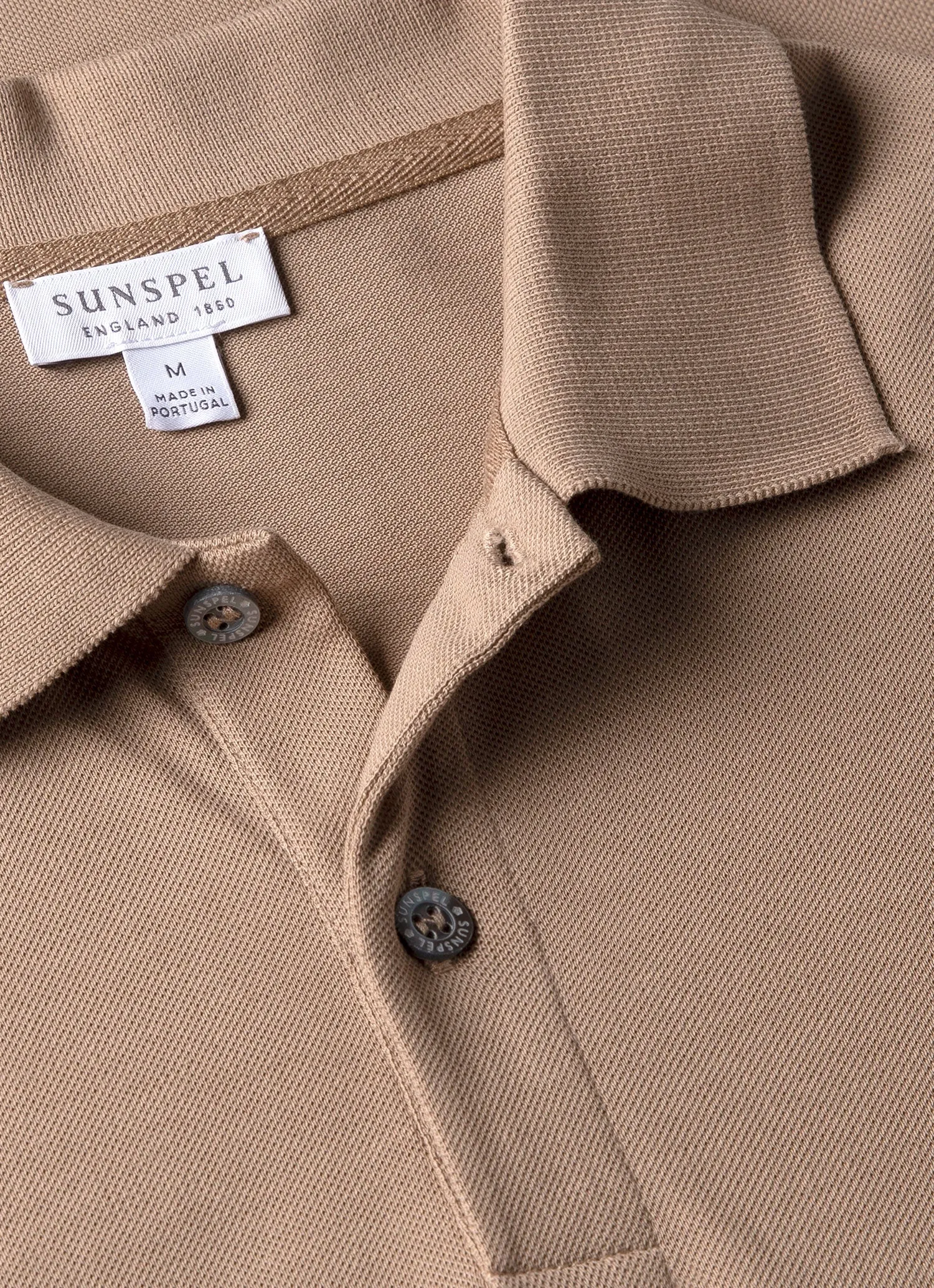 Men's Piqué Polo Shirt in Sandstone