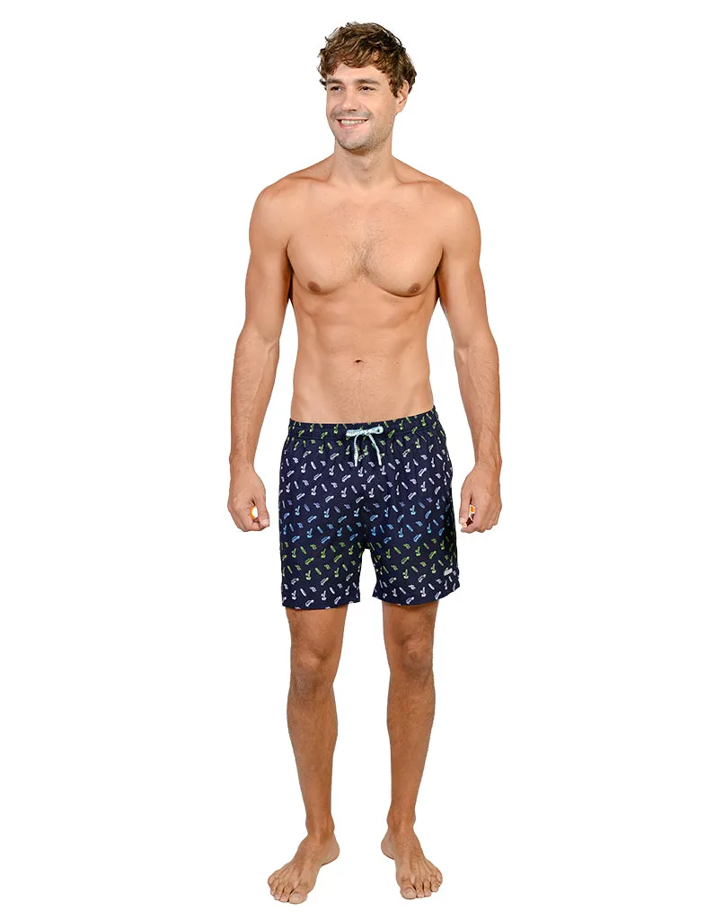 Men's Stretch Shorts with full boxer lining in designer prints