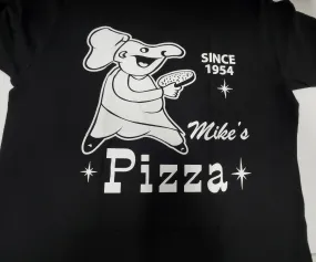 Mike's Pizza (Men's Black/White T-Shirt)