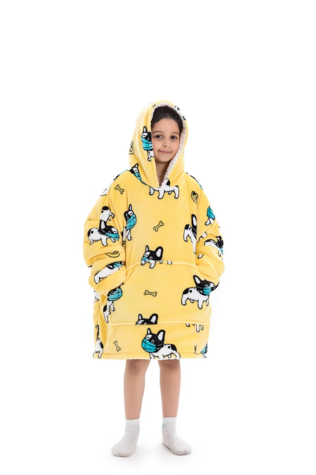 My Snuggy - Baby Masked French Bulldog Oversized Blanket Hoodie