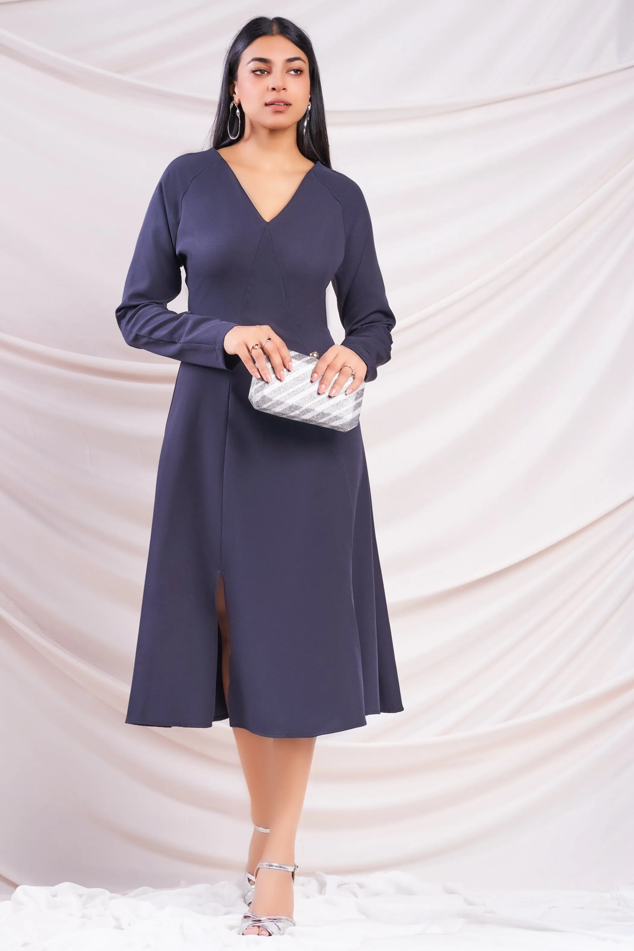 Navy Midi Dress