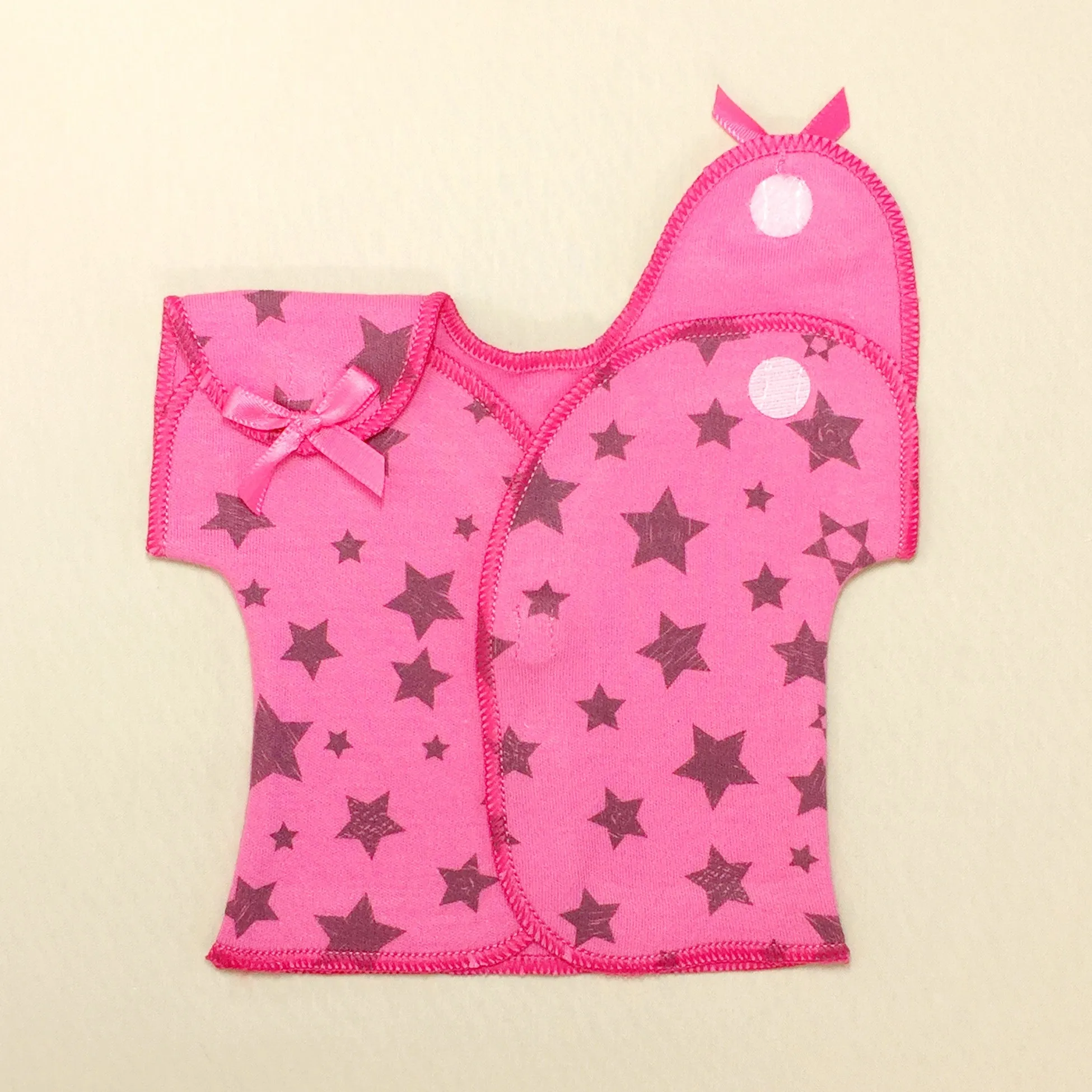 NICU Friendly T-Shirt Fuchsia Stars