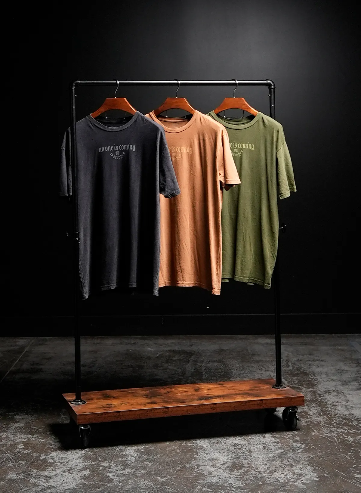 NO ONE IS COMING OVERSIZED TEE- CAMEL