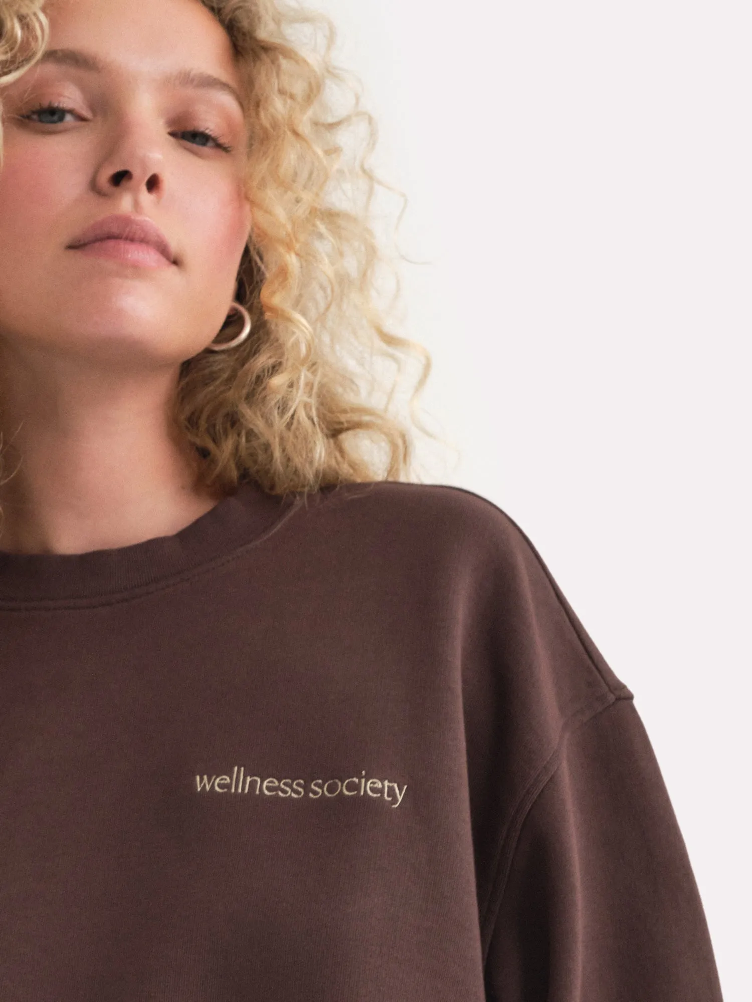 Organic Fleece Embroidered Oversized Sweatshirt