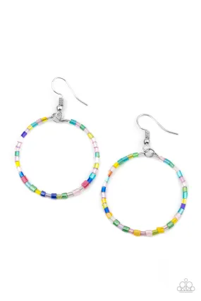 Paparazzi Colorfully Curvy - Multi Earrings