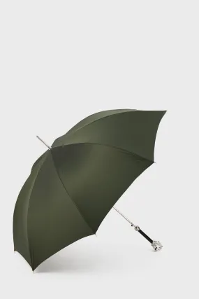 Pasotti Green/Silver Lion Umbrella