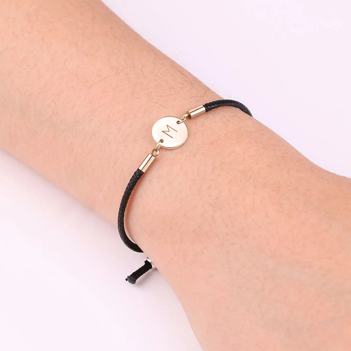 Personalized Initial Cord Bracelet