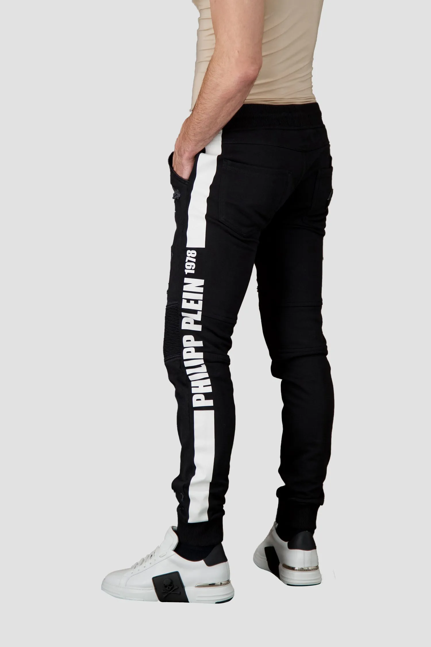 Philipp Plein Black Denim Slim Shady Chill Fit PP 1978 Jeans