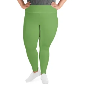 Plus Size Leggings Green Apple