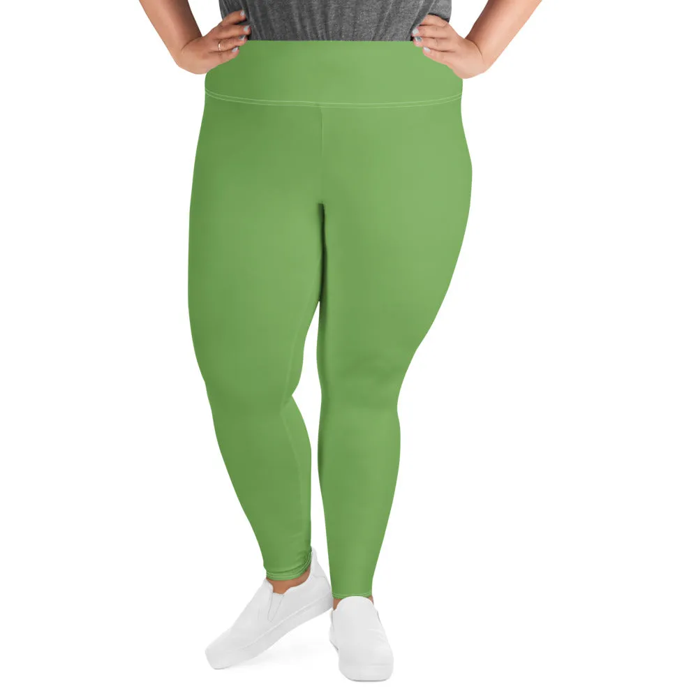 Plus Size Leggings Green Apple