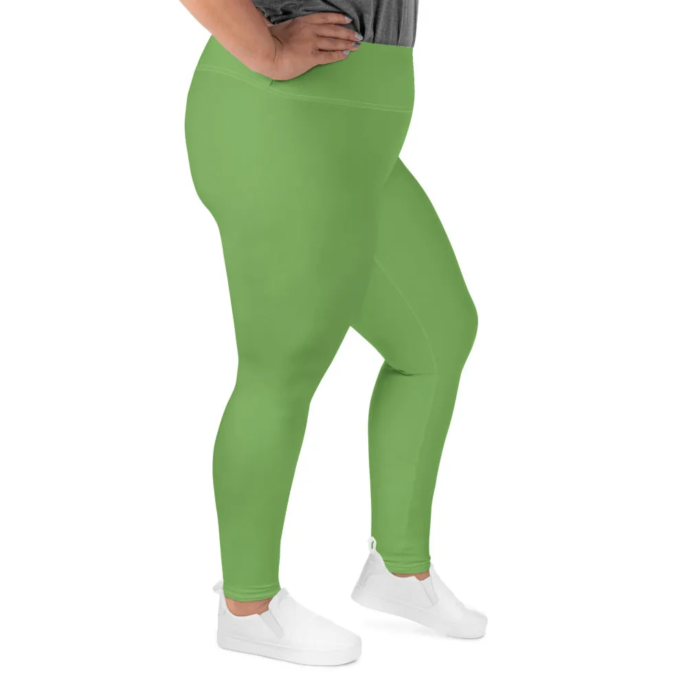 Plus Size Leggings Green Apple