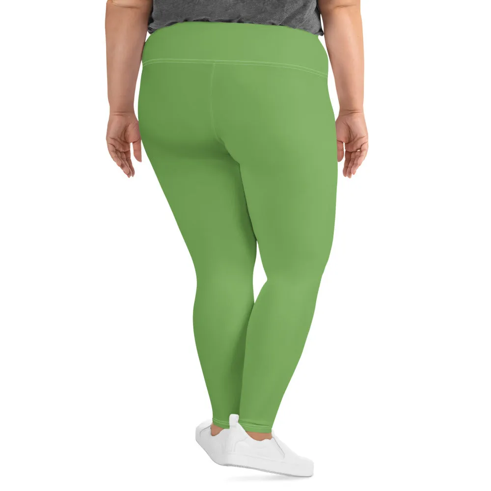 Plus Size Leggings Green Apple