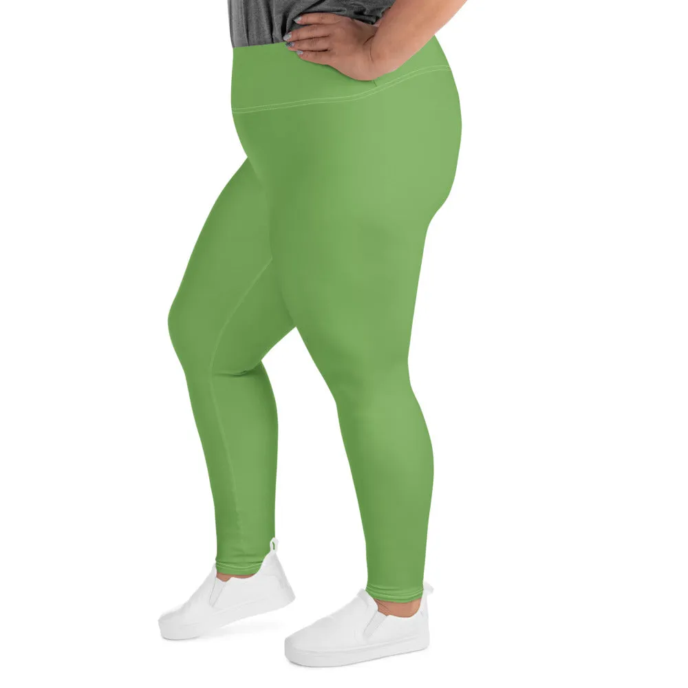 Plus Size Leggings Green Apple