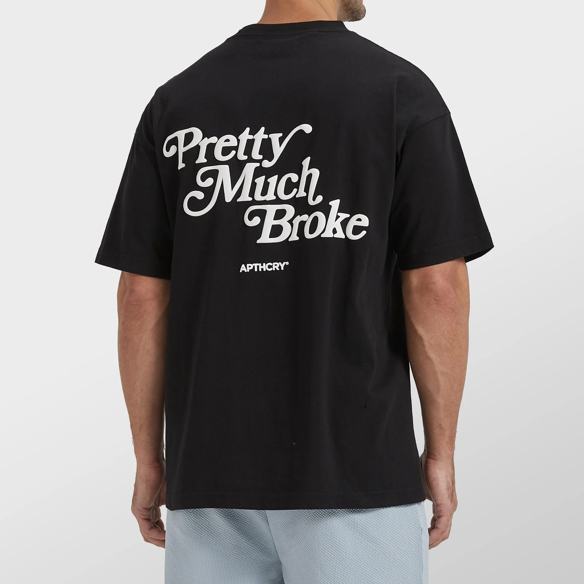 Pretty Much Broke® Puff Print Tee - Black