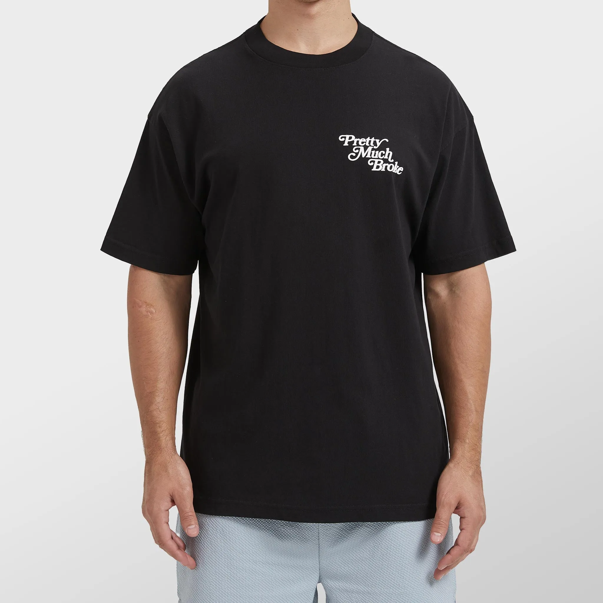 Pretty Much Broke® Puff Print Tee - Black