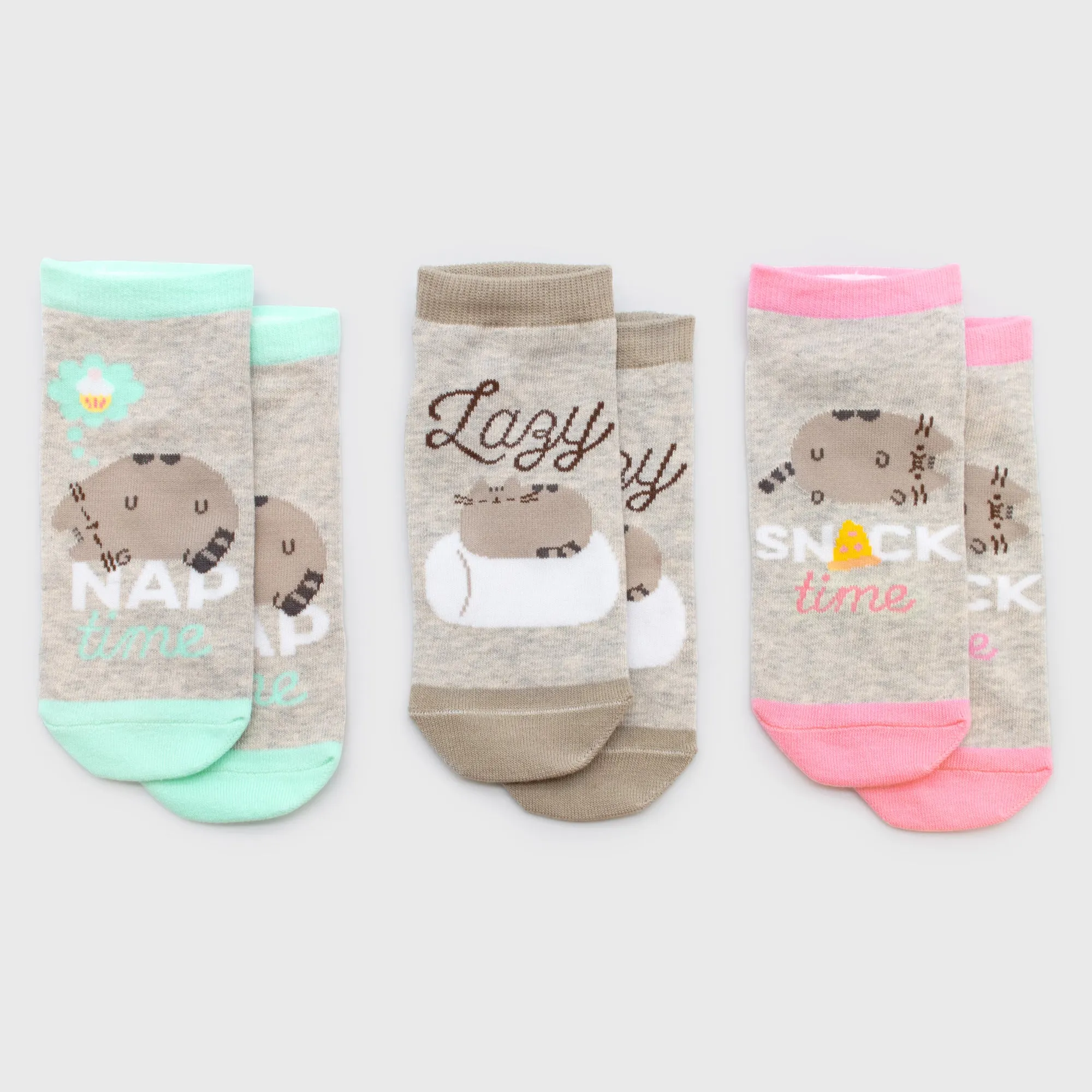 Pusheen - 3 Pack Lazy Ankle Socks