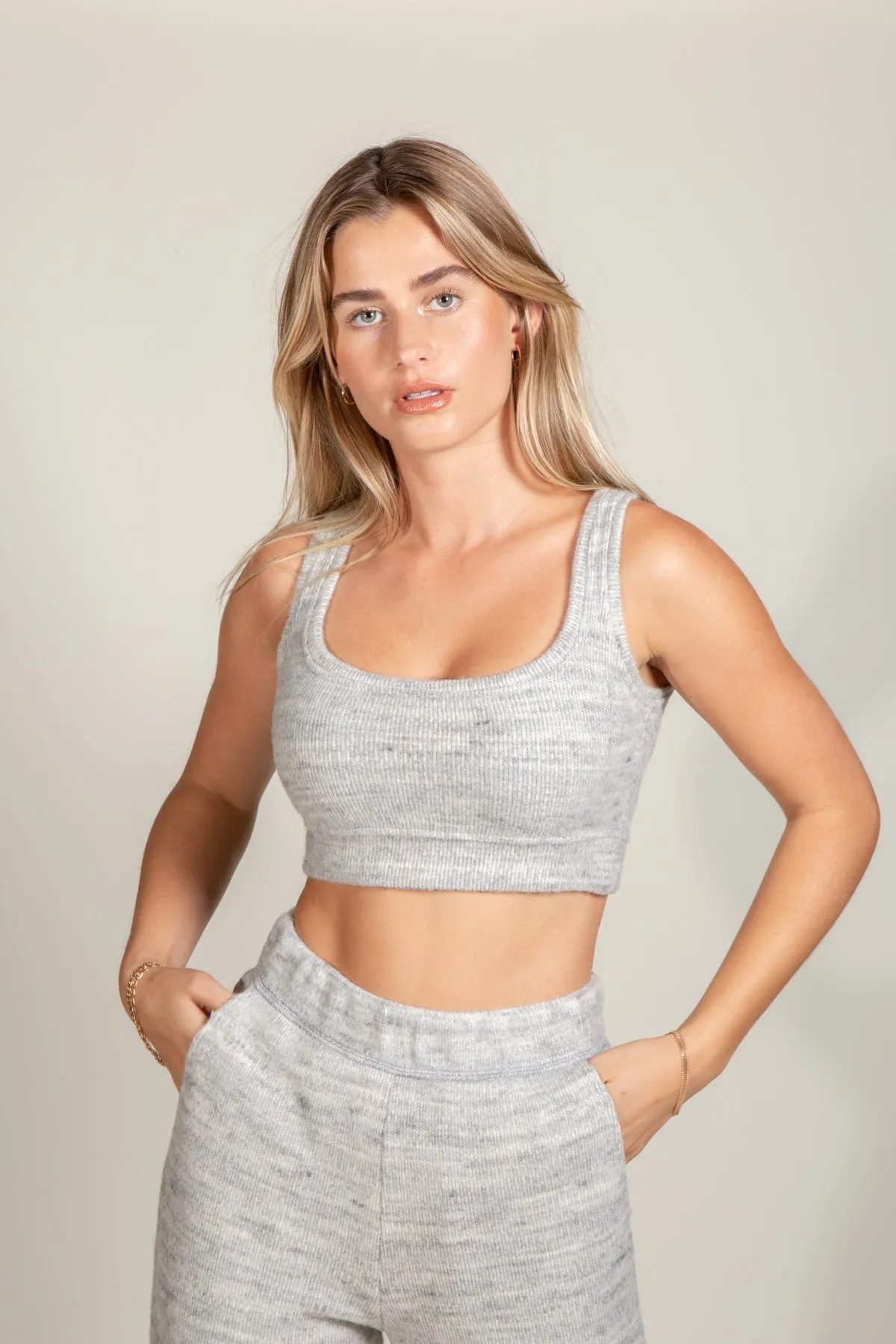 Quinn Cropped Soft Knit Sweater Tank