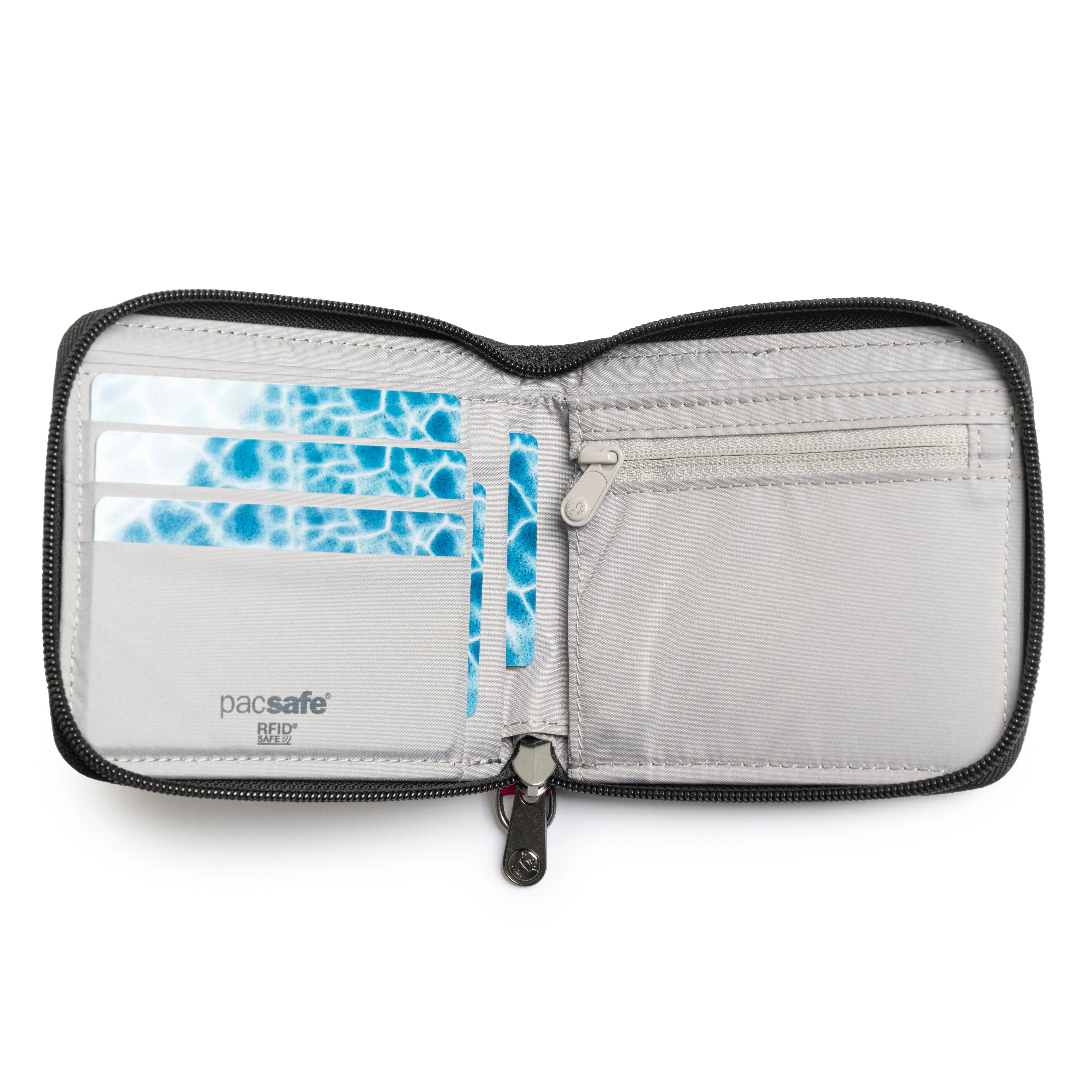 RFIDsafe® RFID blocking zip around wallet