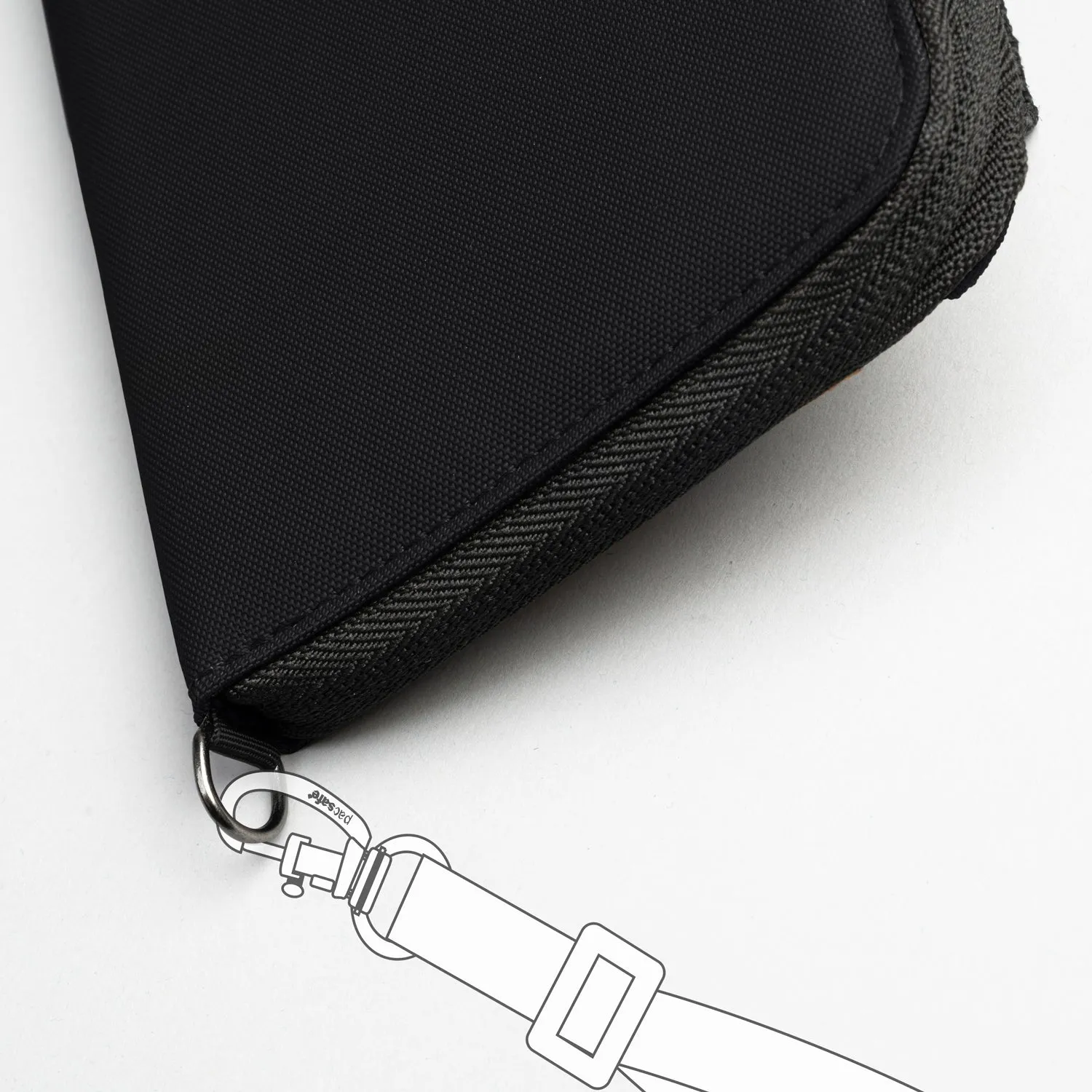 RFIDsafe® RFID blocking zip around wallet