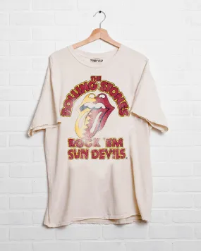 Rolling Stones Rock 'Em Sun Devils Off White Thrifted Tee