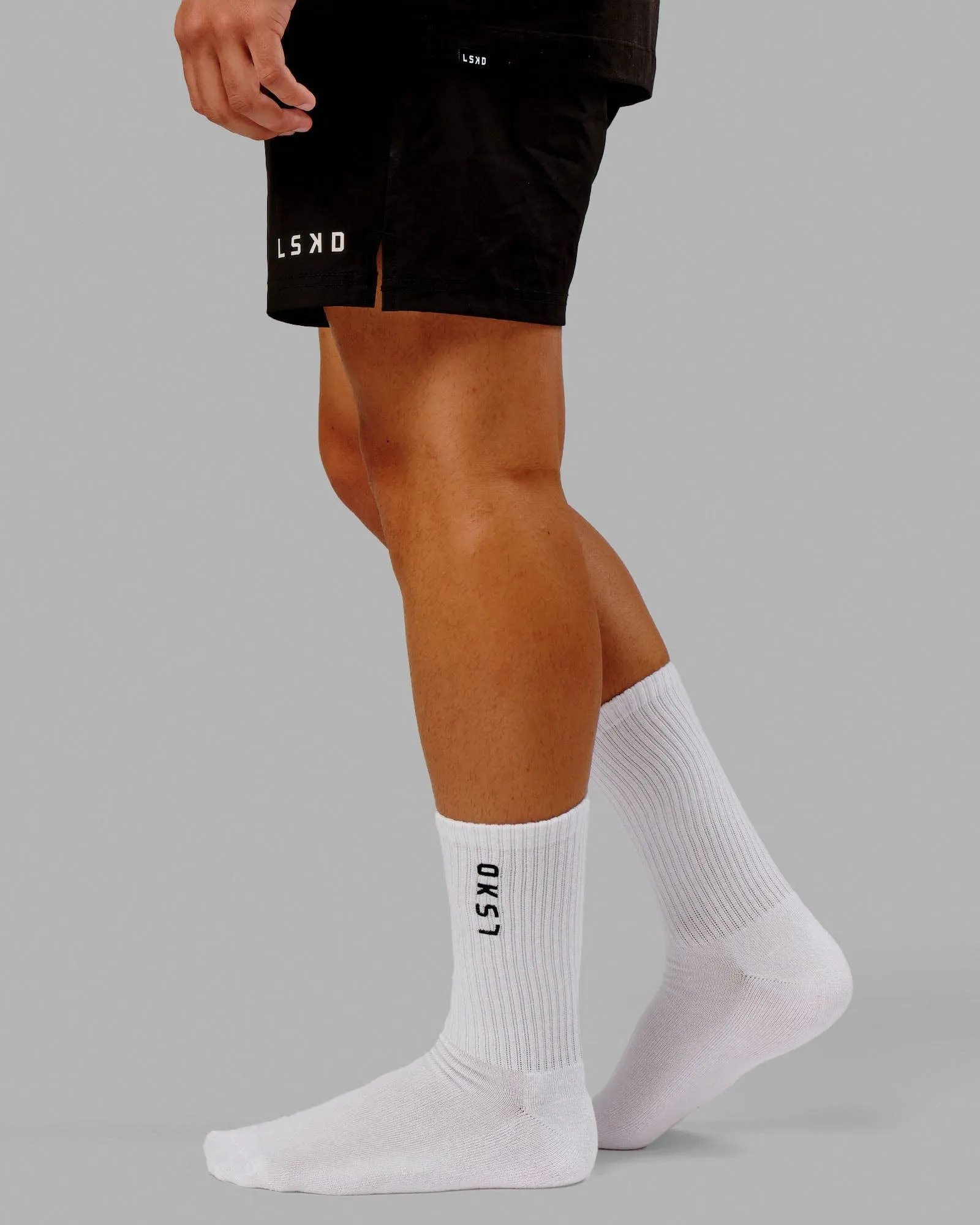 Signal 3 Pack Crew Socks - White-Black