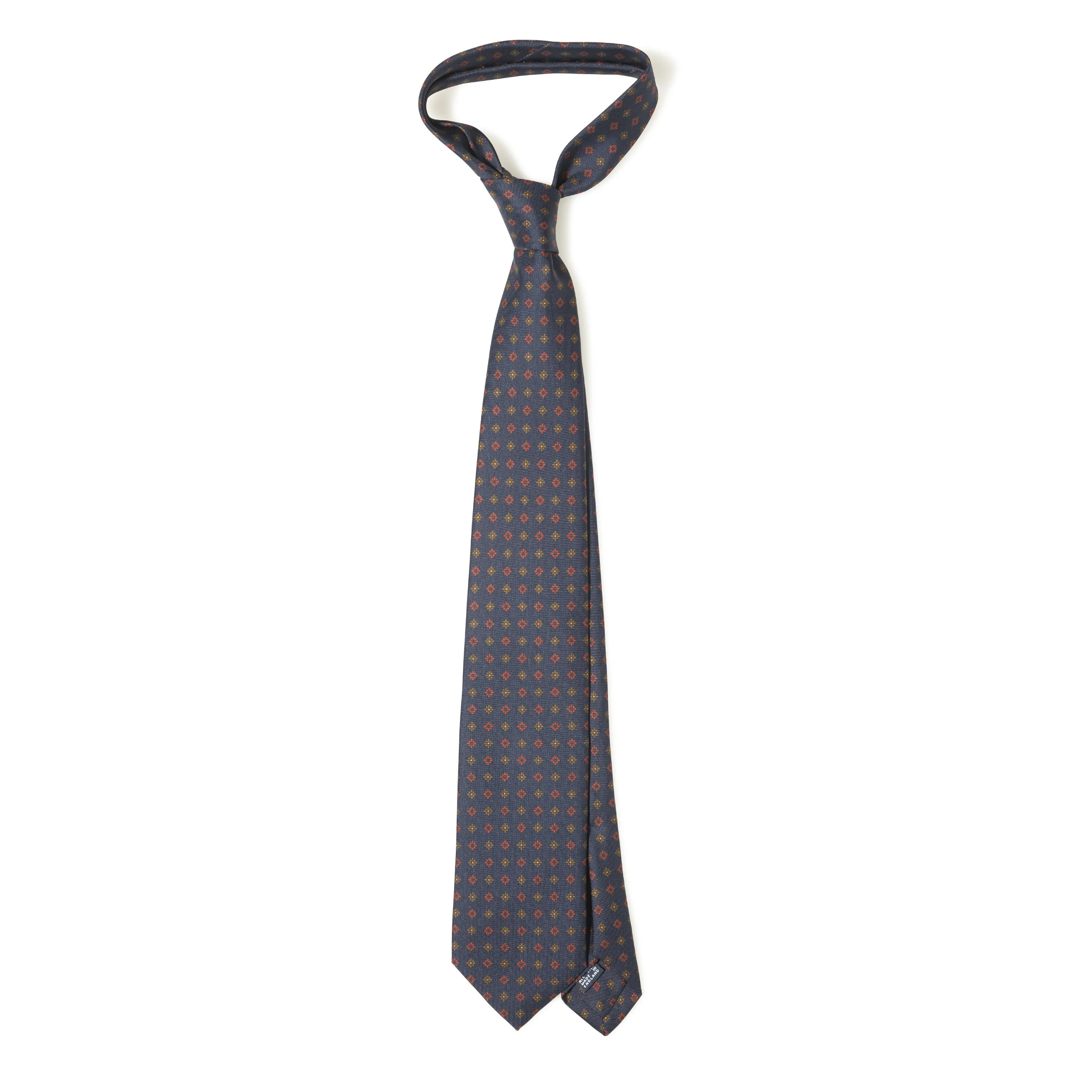 Silk Foulard Print Self-tip Tie