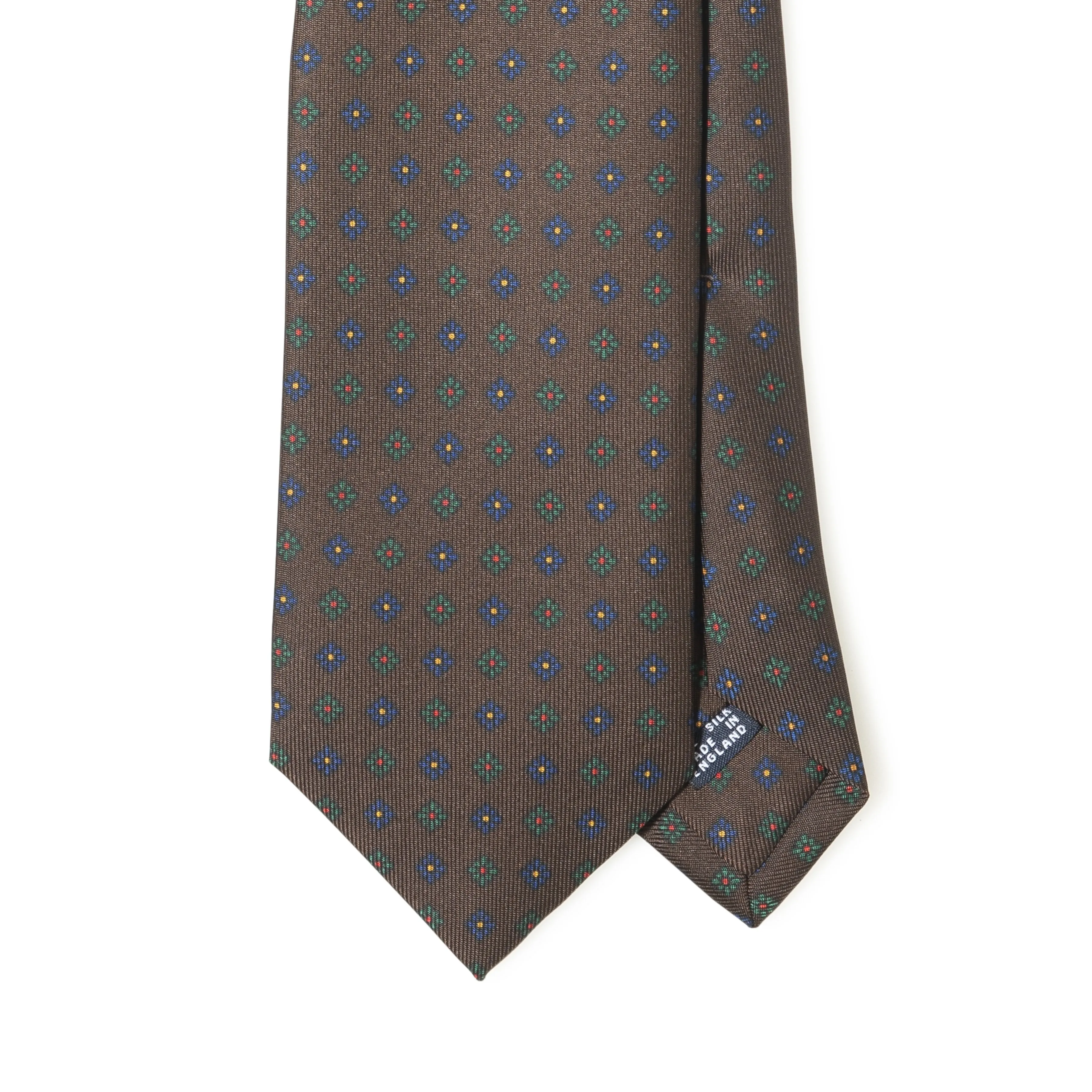 Silk Foulard Print Self-tip Tie