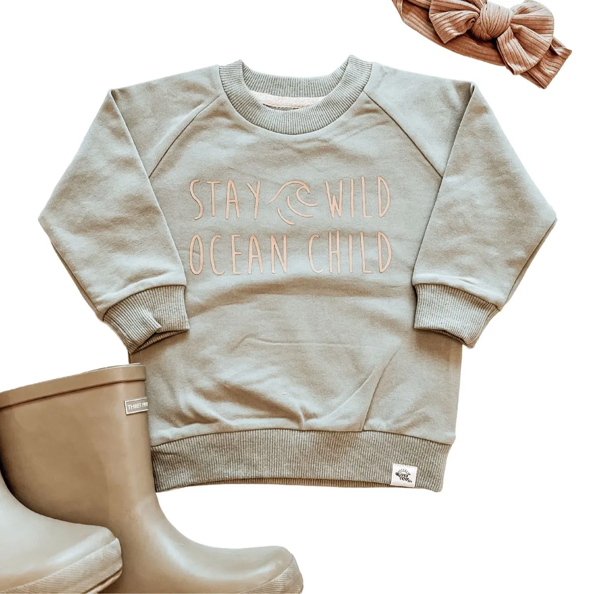 Stay Wild Ocean Child Organic Cotton Pullover