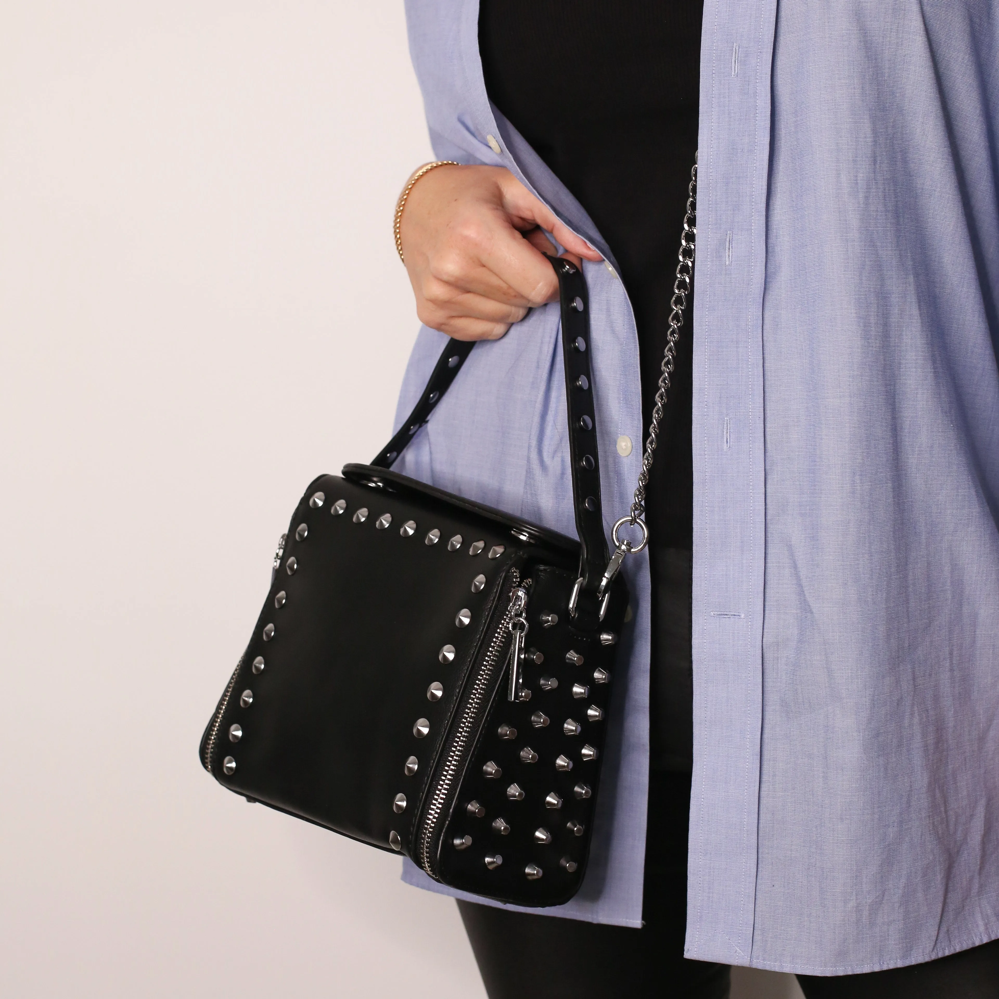 Studded Icon Bag - Black