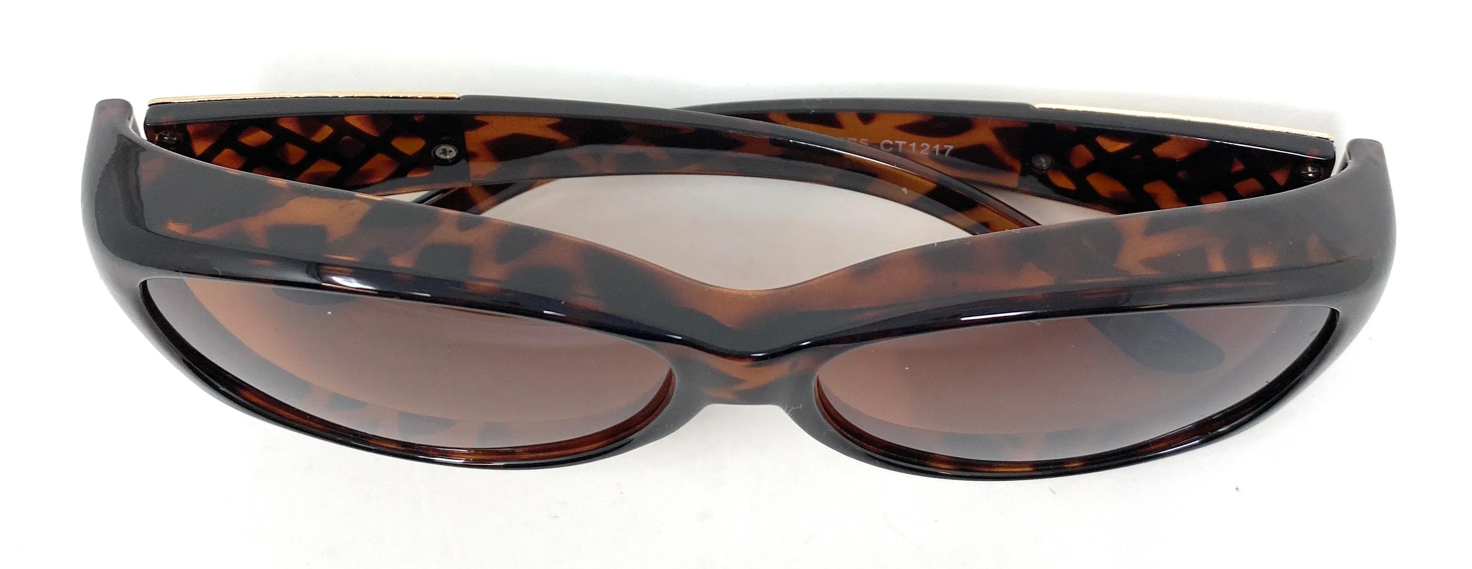 Sunglasses Optical Covers Polarised Brown with Gold Detail