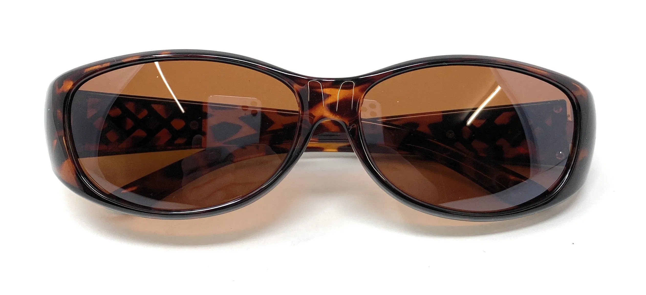 Sunglasses Optical Covers Polarised Brown with Gold Detail