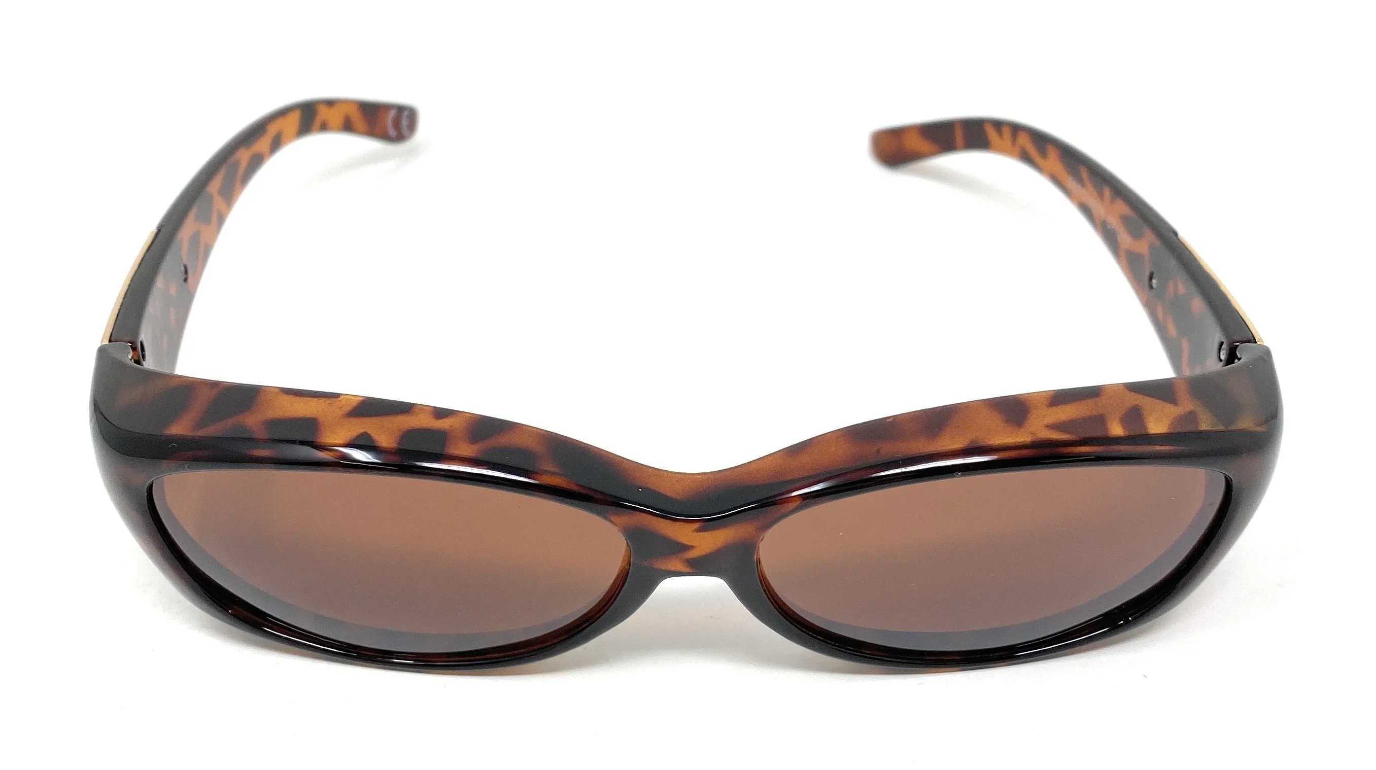 Sunglasses Optical Covers Polarised Brown with Gold Detail