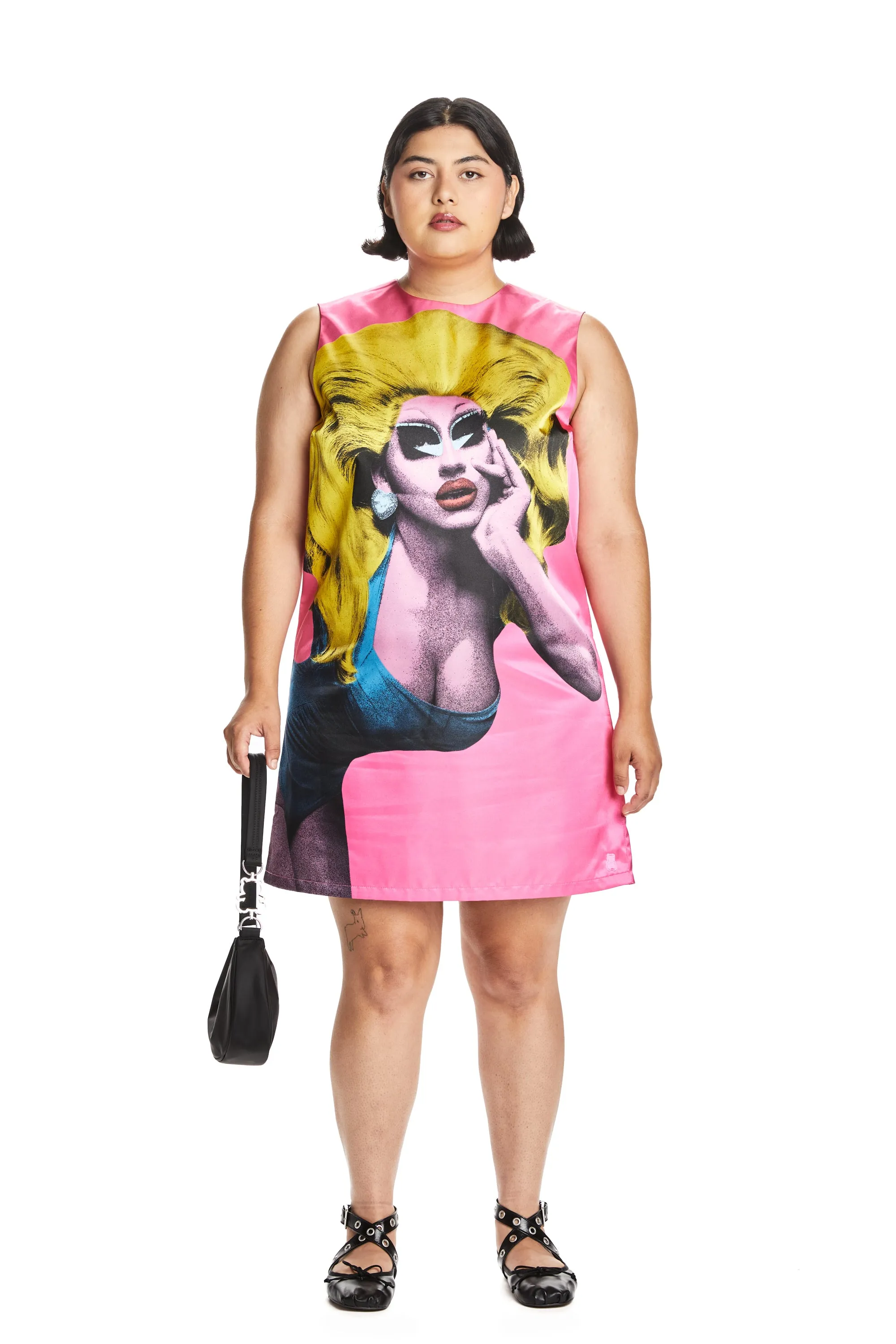 TF x Trixie Portrait Satin A-Line Dress