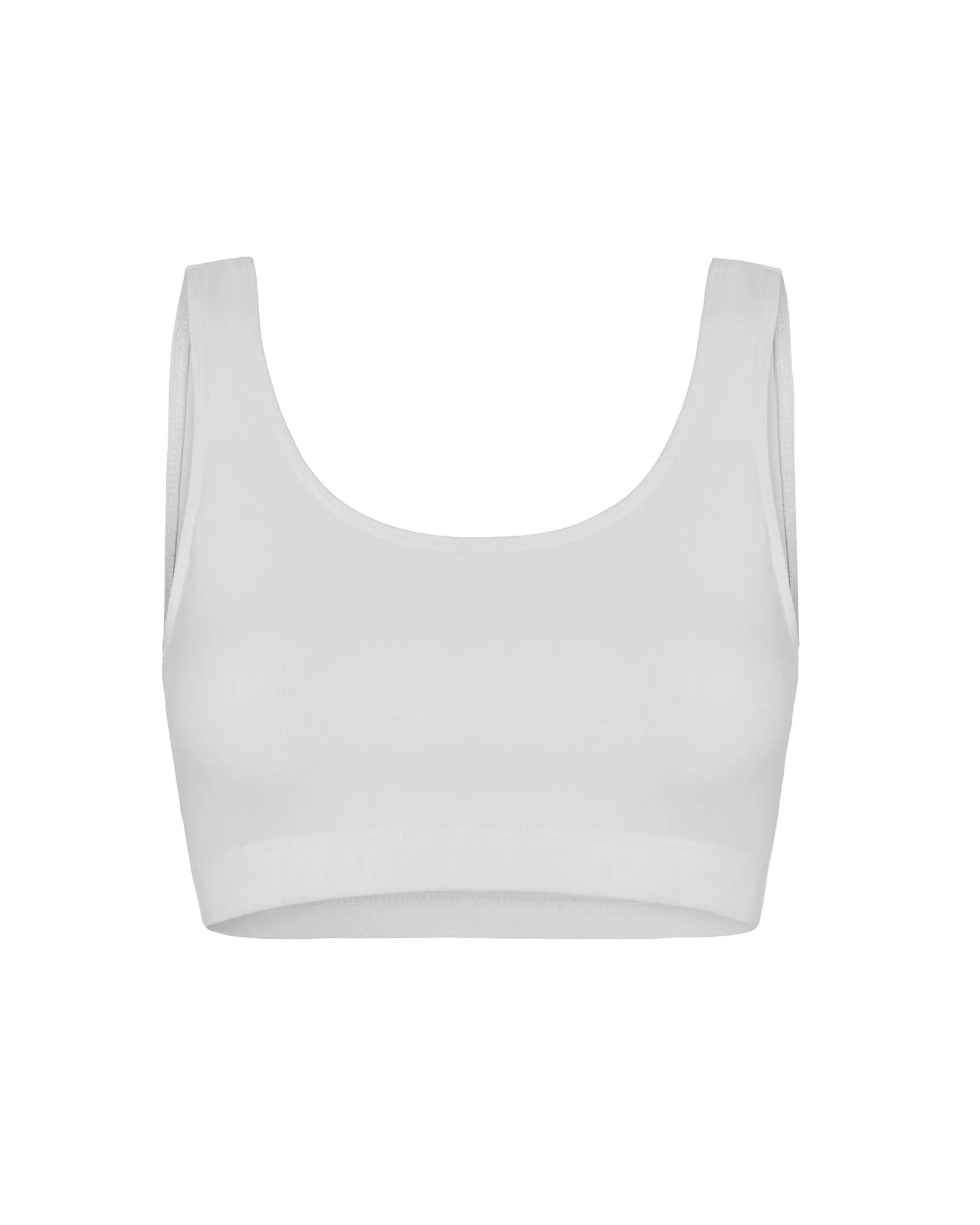 The Original Bella Bustiere- Sports bra, Scoop Back- White ( Size 14 only)