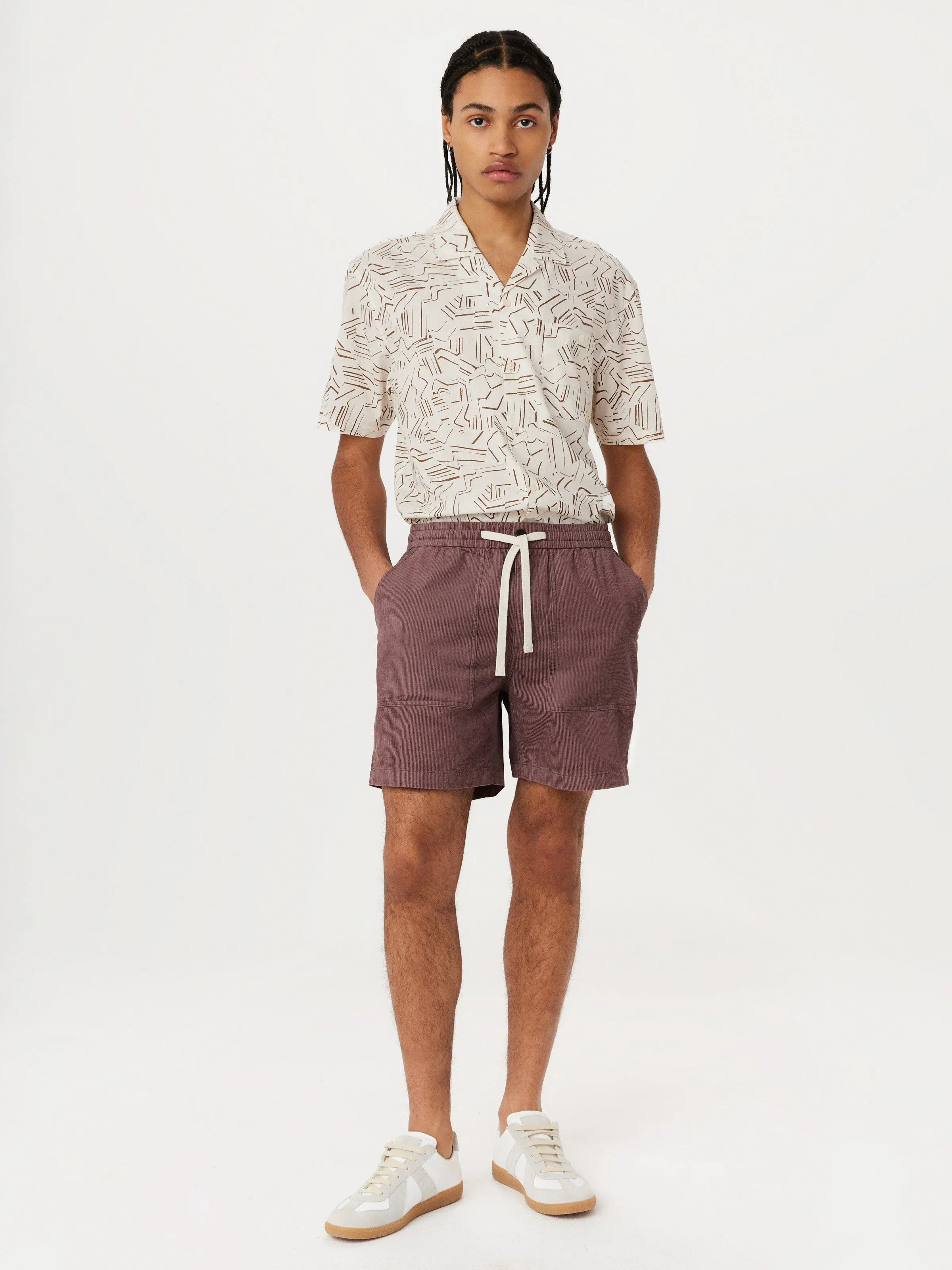 The Owen Light Corduroy Short in Dark Clay