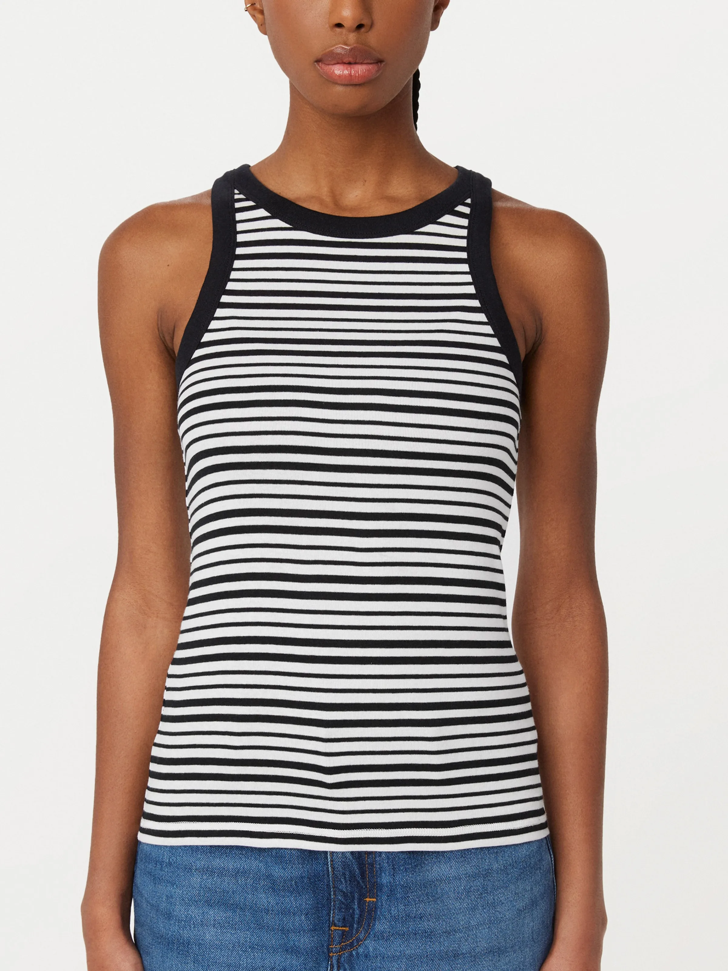 The Ribbed Tank Top in Black