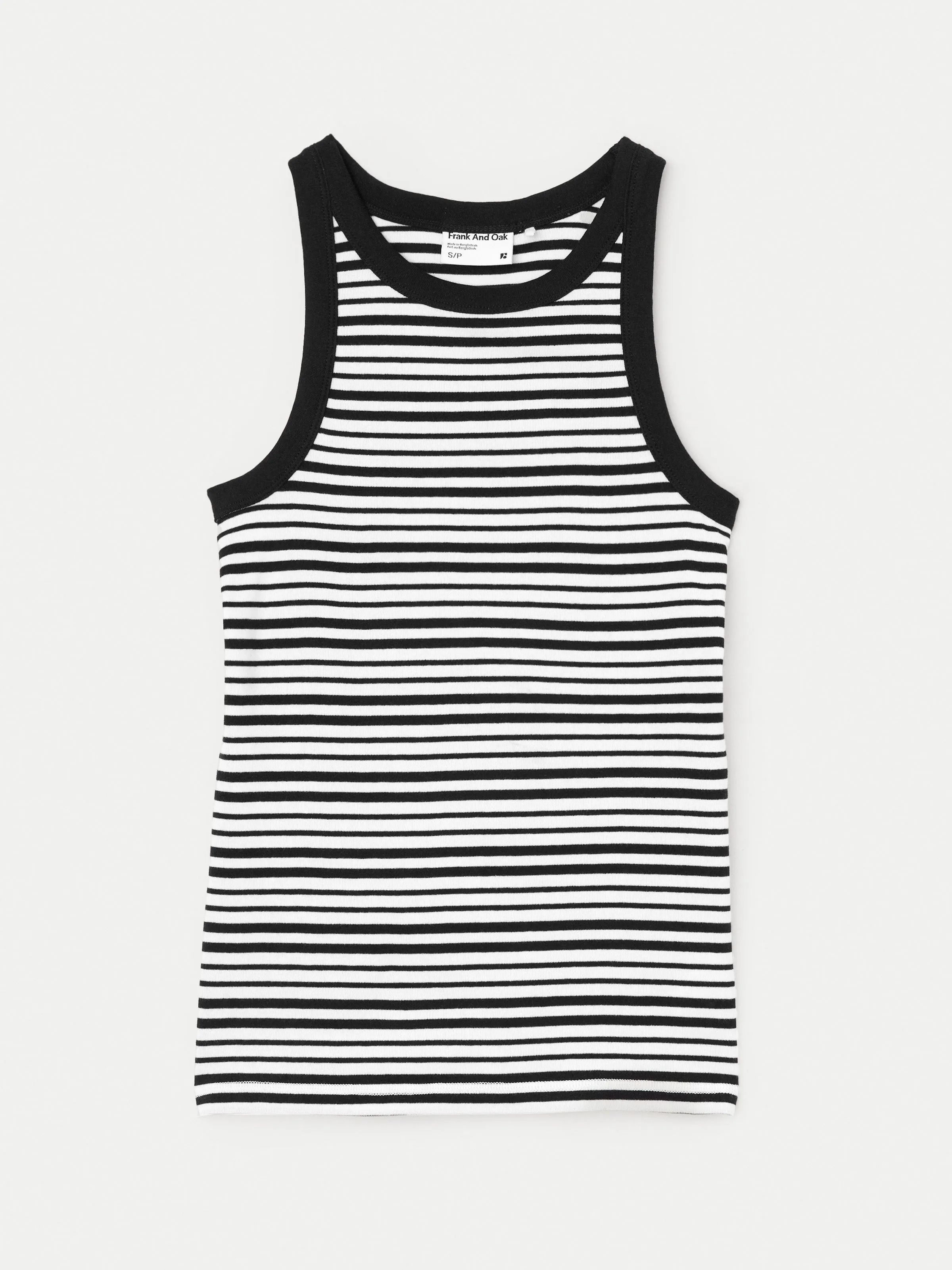 The Ribbed Tank Top in Black