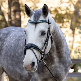 The Santorini Black Leather Snaffle Bridle